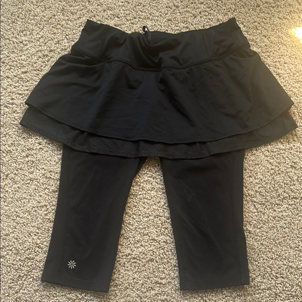 Athleta Black Circle Skirt with attached leggings for Effortless Style